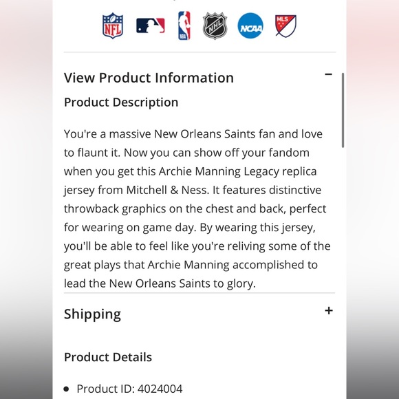 Fanatics NFL Fall 2021 Archie Manning 8 Women’s Legacy Mitchel & Ness Je… - Picture 10 of 11